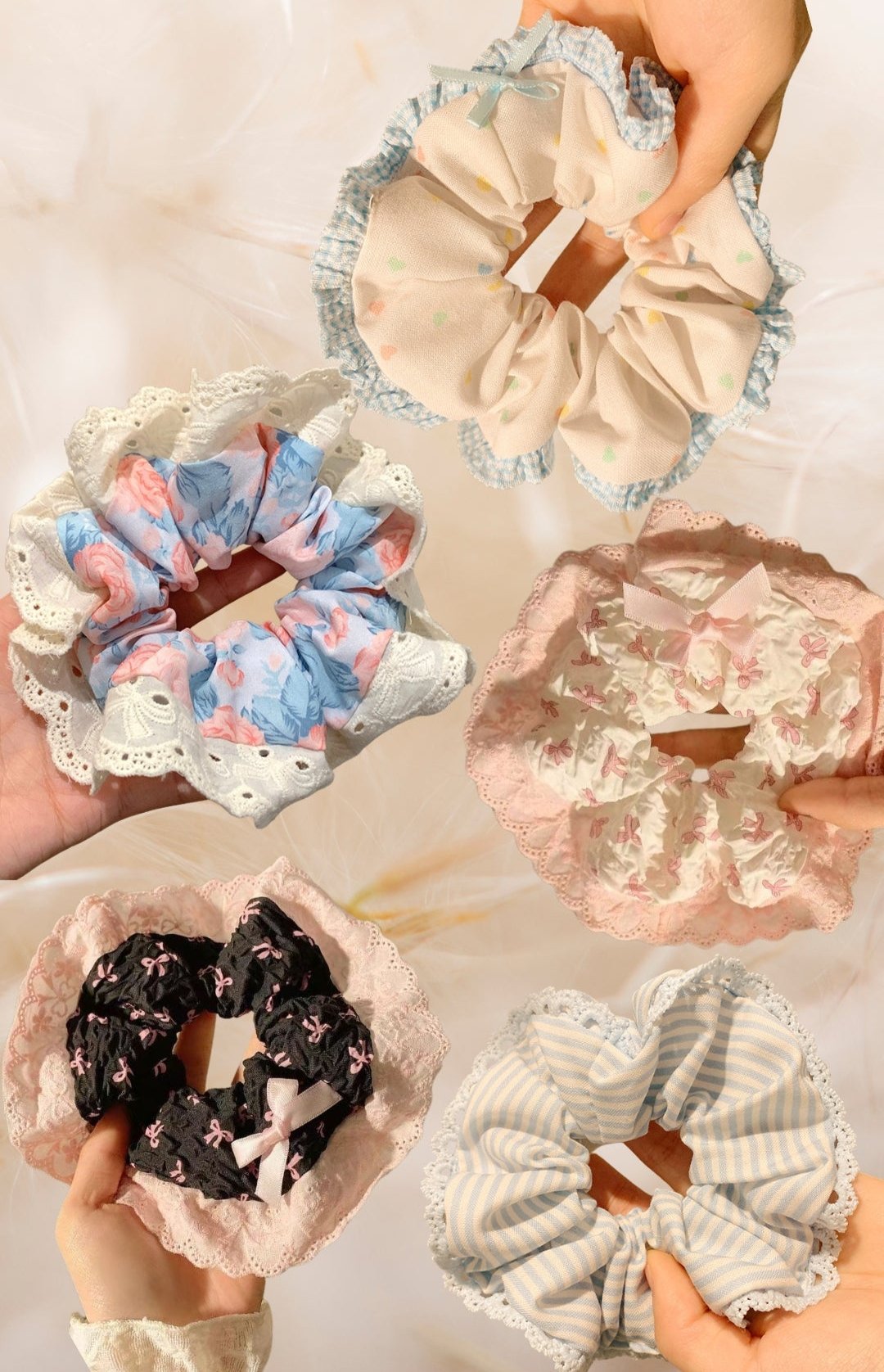 Korean-Style Elegant Scrunchie with High-Quality Aesthetic(I)