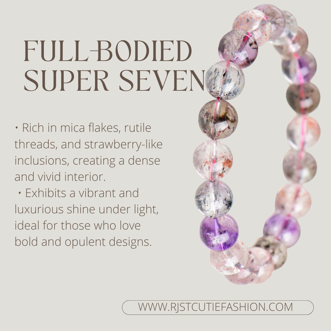 🔥【HOT】5A Natural Super Seven Crystal Bracelet – Ultimate Clarity, Energy Amplifier, Elevate Your Style Instantly! ✨