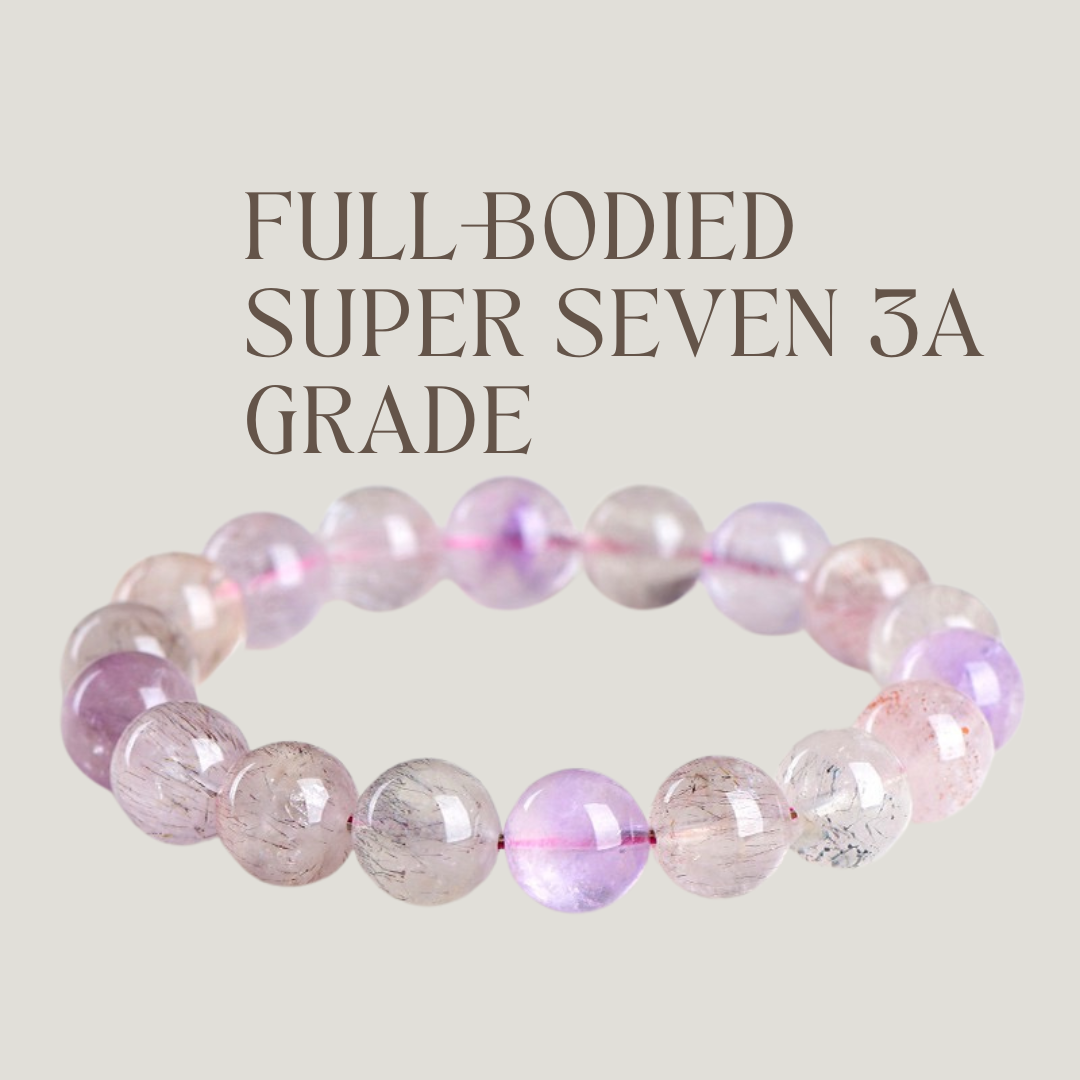 🔥【HOT】5A Natural Super Seven Crystal Bracelet – Ultimate Clarity, Energy Amplifier, Elevate Your Style Instantly! ✨