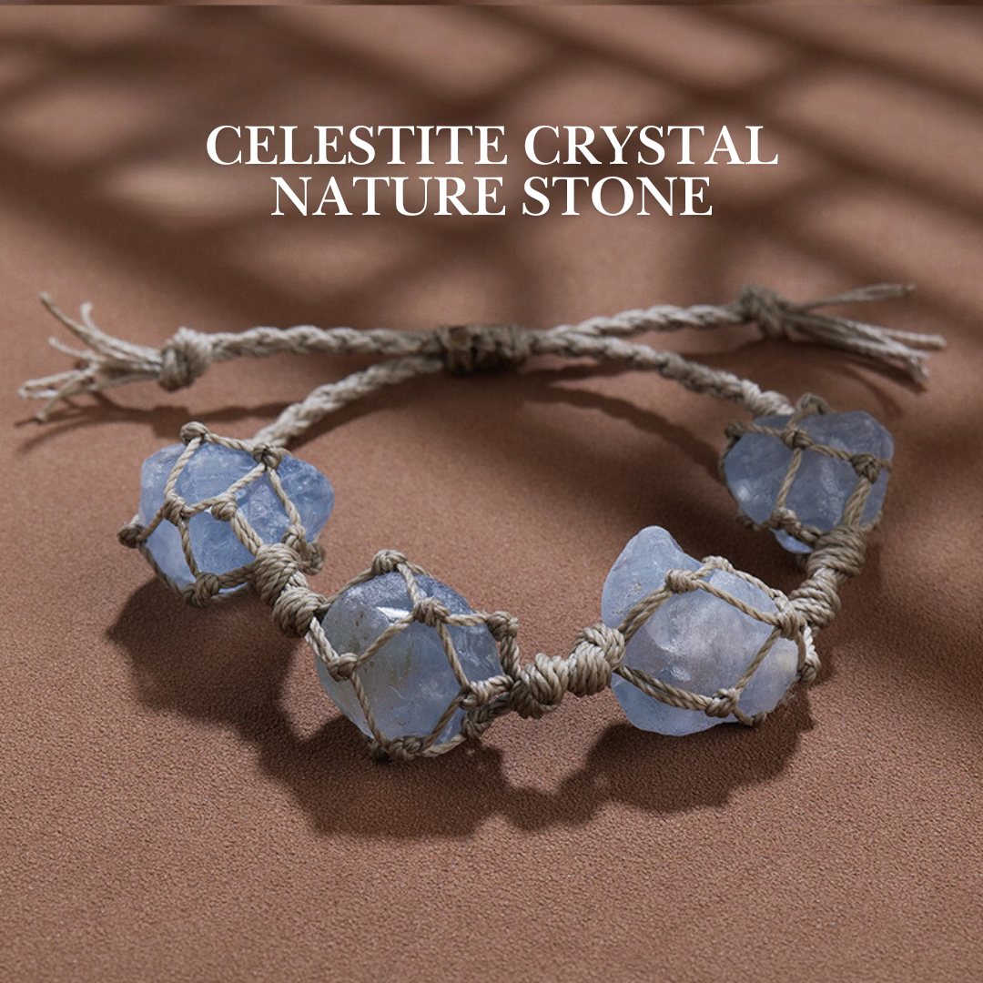 Natural Crystal Rough Stone Bracelet: Citrine, Amethyst, Rose Quartz – Embrace Nature’s Energy!