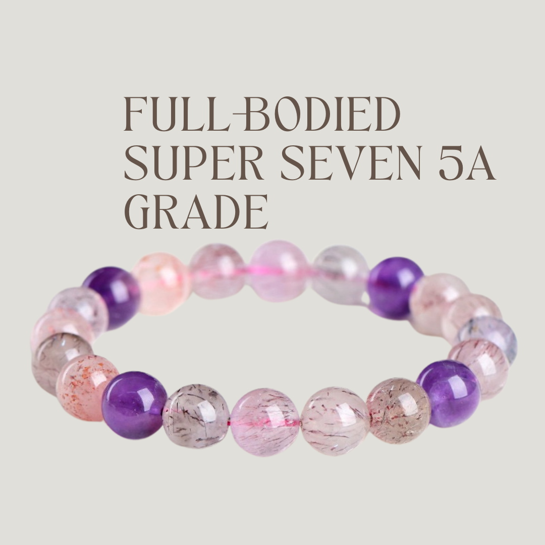 🔥【HOT】5A Natural Super Seven Crystal Bracelet – Ultimate Clarity, Energy Amplifier, Elevate Your Style Instantly! ✨