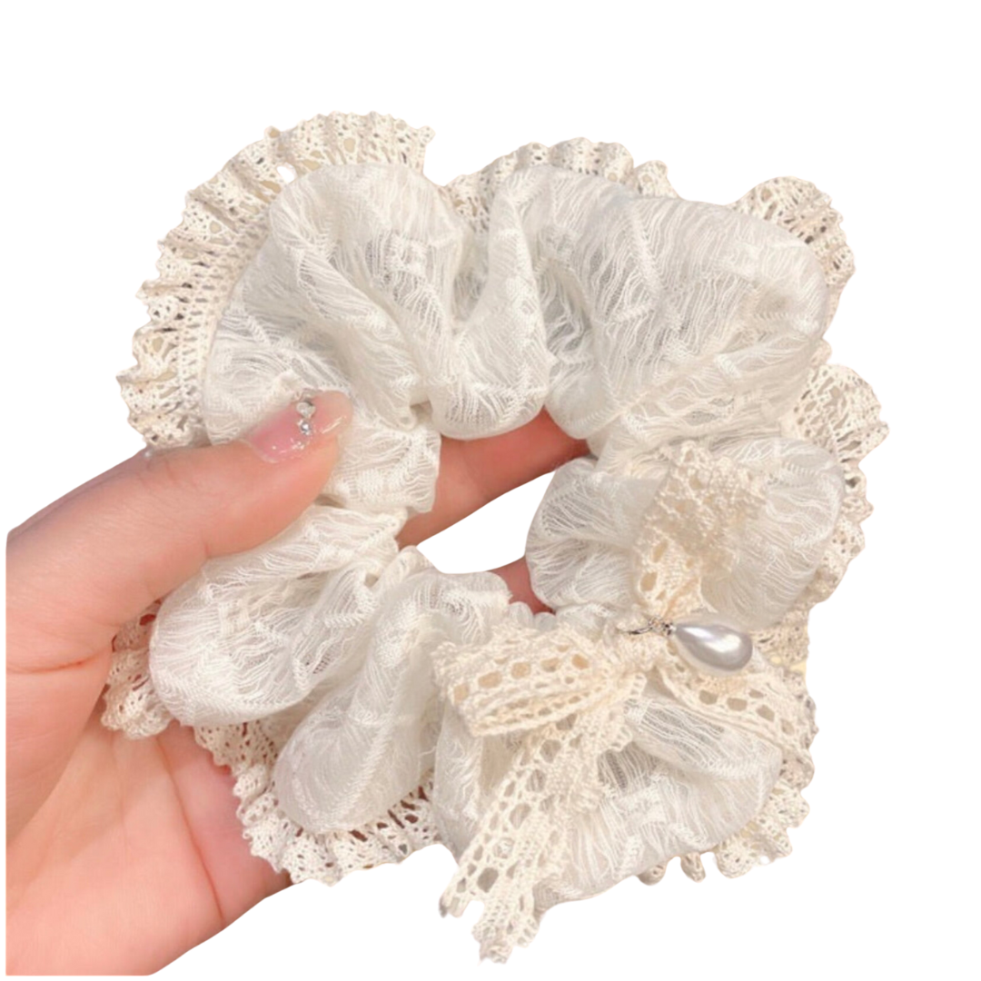 Korean-Style Elegant Scrunchie with High-Quality Aesthetic