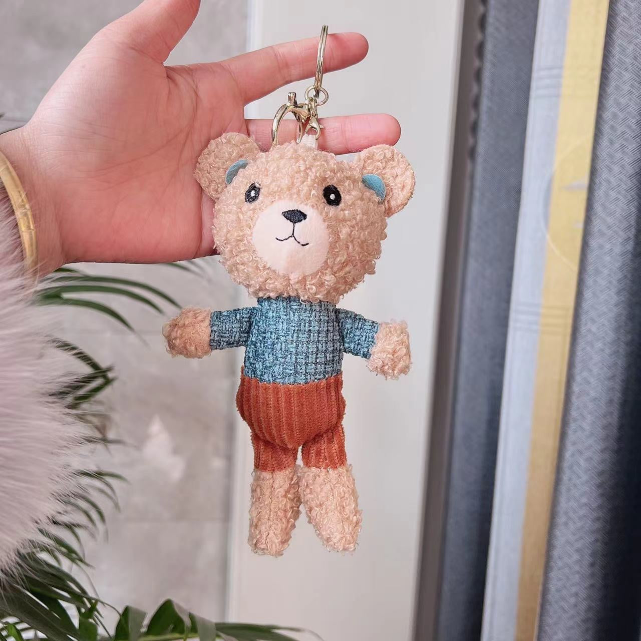 TikTok Teddy Bear Plush Doll Keychain – Adorable Heart Teddy Charm