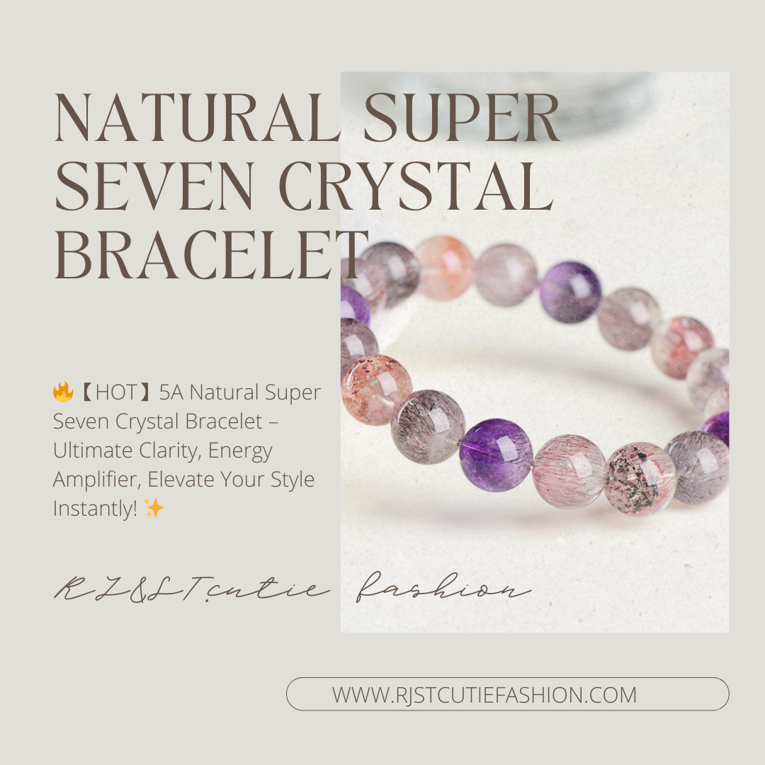 🔥【HOT】5A Natural Super Seven Crystal Bracelet – Ultimate Clarity, Energy Amplifier, Elevate Your Style Instantly! ✨