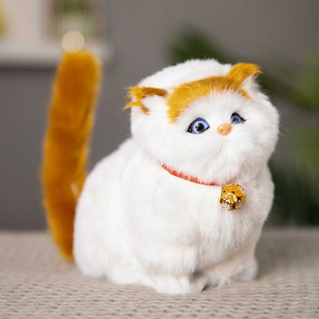 Popular Lifelike Cat Figurine – Real Sounds & Soft Fur!