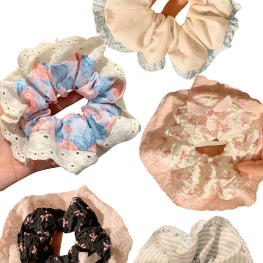 Korean-Style Elegant Scrunchie with High-Quality Aesthetic(I)