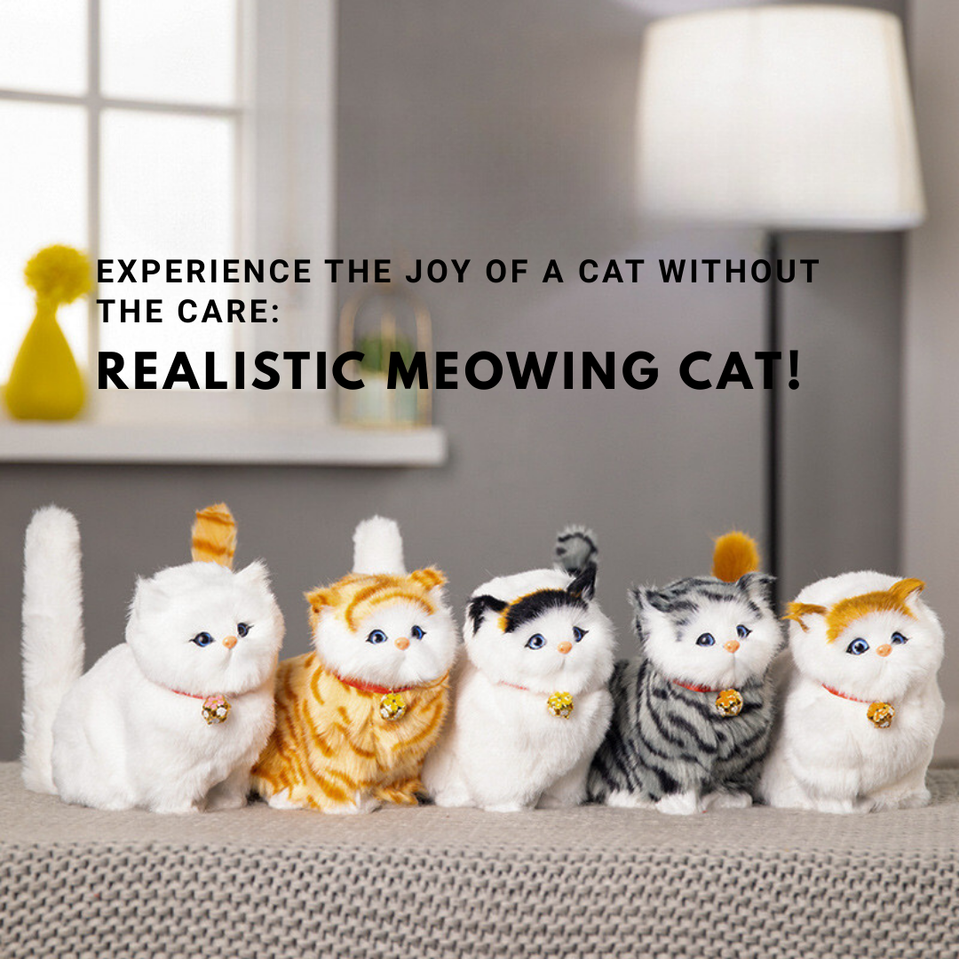 Popular Lifelike Cat Figurine – Real Sounds & Soft Fur!