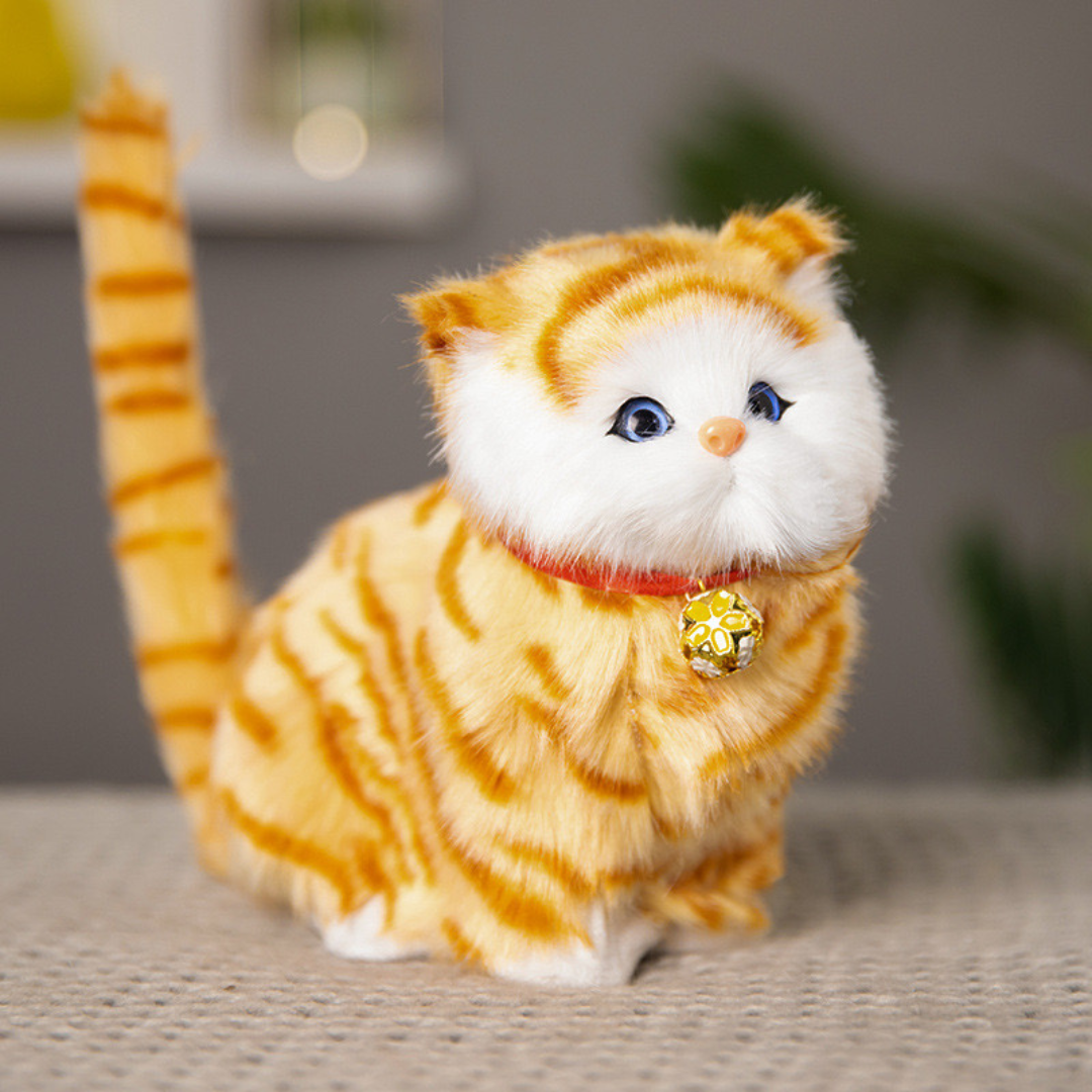 Popular Lifelike Cat Figurine – Real Sounds & Soft Fur!